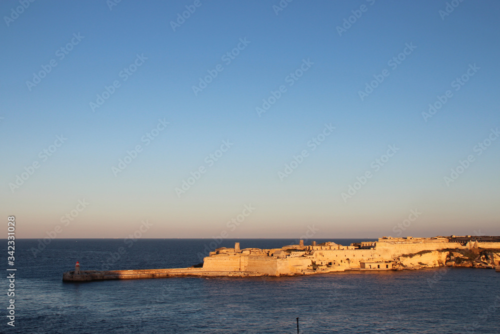 mediterranean coast in kalkara (malta)