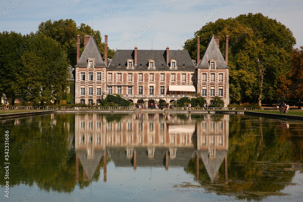 Le château de Courances dans l'Essonne, France.