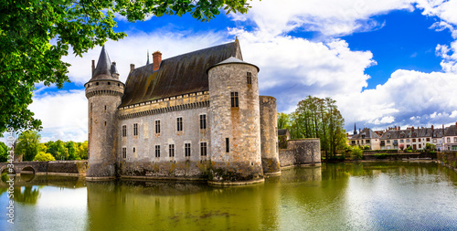 Travel and landmarks of France. medieval castle - Sully-sur-Loire