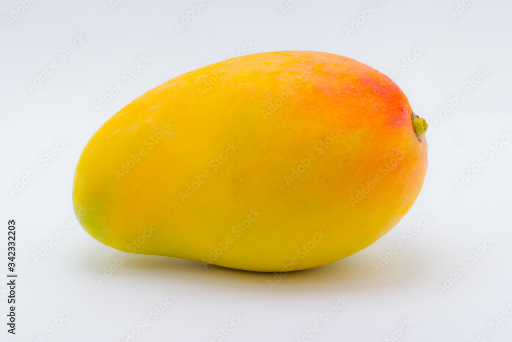 close up mango isolated on white background.
