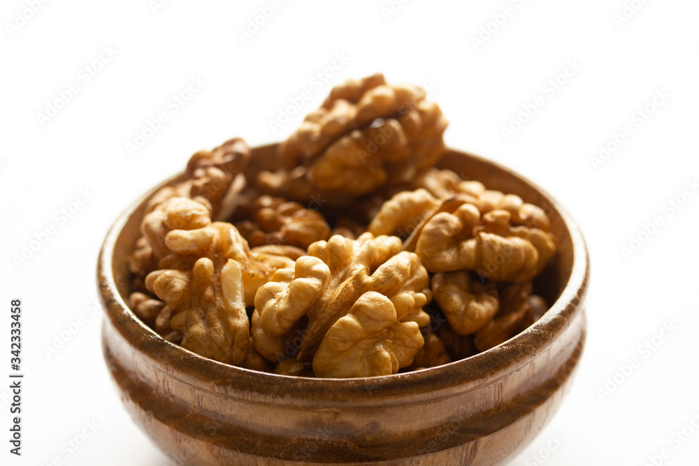 fresh and organic walnuts on plate fresh and organic walnuts on plate
