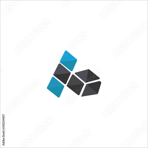 initial letter tb or bt logo vector design
