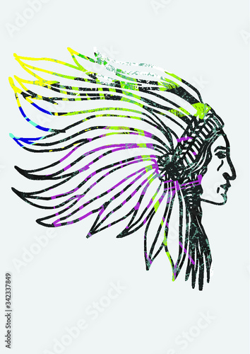 native american graphic design vector art