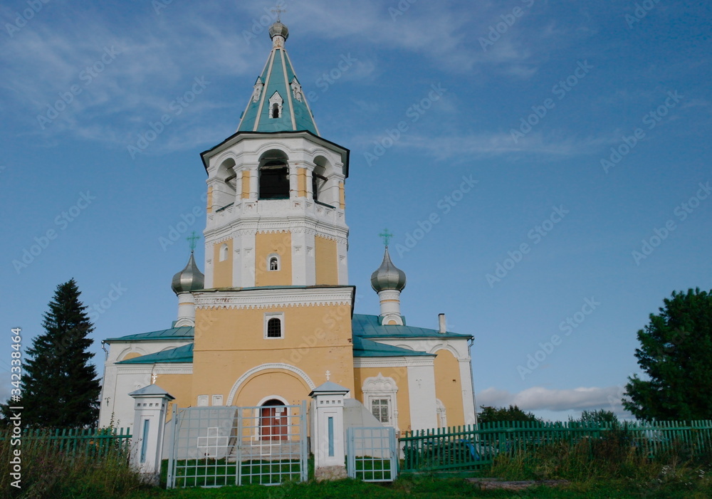 Church of the Resurrection of Christ in the village of Matigory of the Archangel diocese. Russia