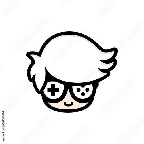 Vector design of gamer geek characters