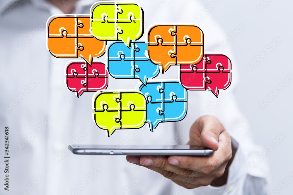 speech bubbles. People Chatting. Vector illustration of a communication concept, relating to feedback speech bubbles. People Chatting. Vector illustration of a communication concept, relating to feedback