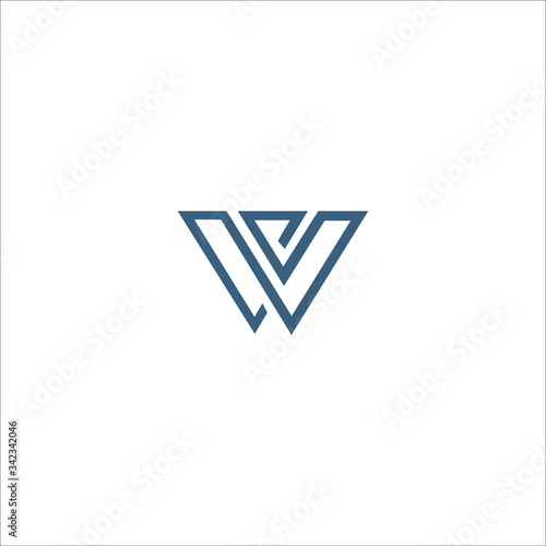 Initial letter wl or lw logo vector design template
