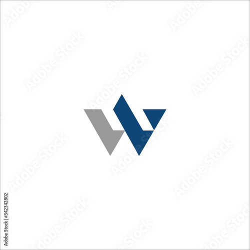 Initial letter wl logo or lw logo vector design template