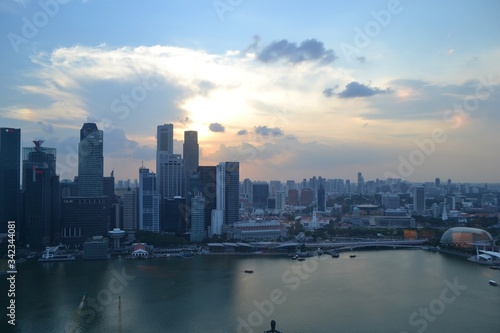 singapore skyline at sunset © Vyacheslav