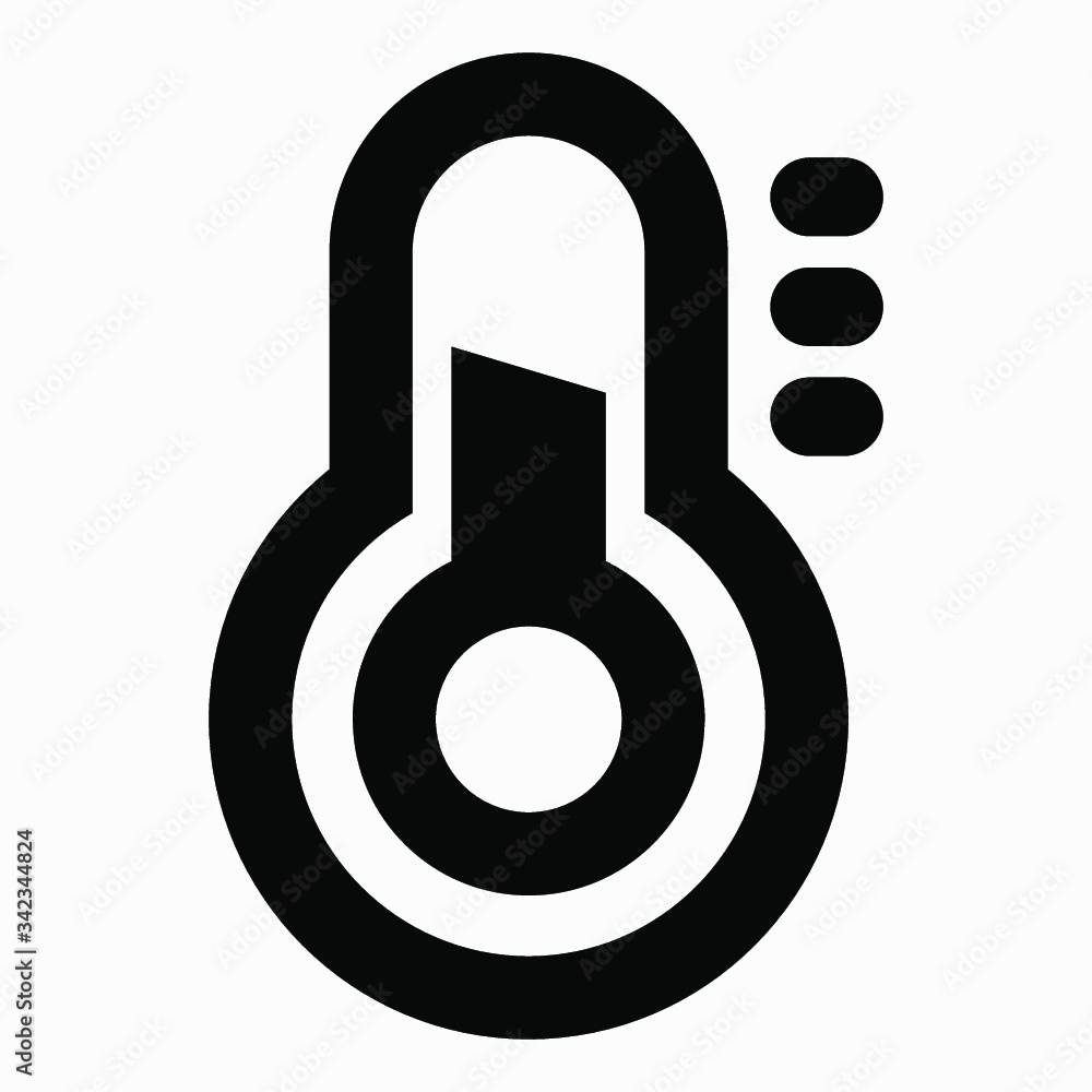 Illustration of a thermometer. Vector icon. Illustration of a thermometer. Vector icon.
