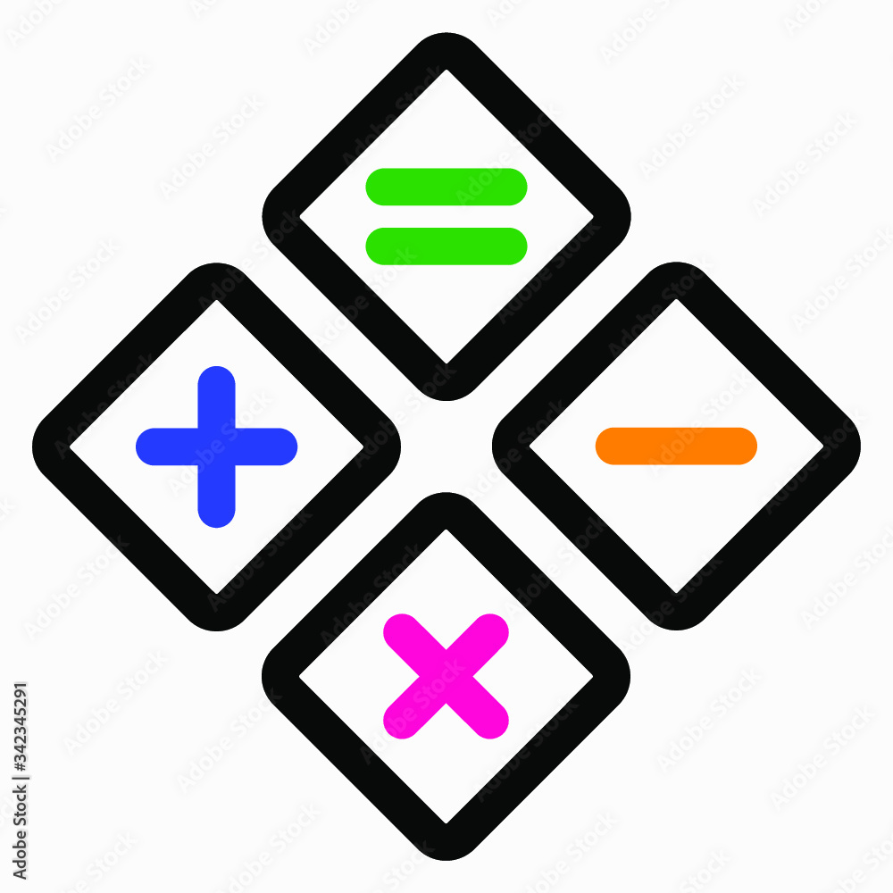 Fototapeta premium Calculator Color Icon Vector Template