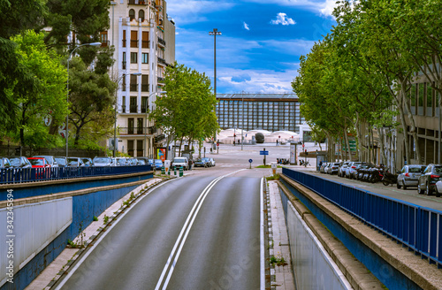 Madrid / Spain-04/19/20 different shots of the atocha train station in madrid, empty during the covid-19 pandemic
