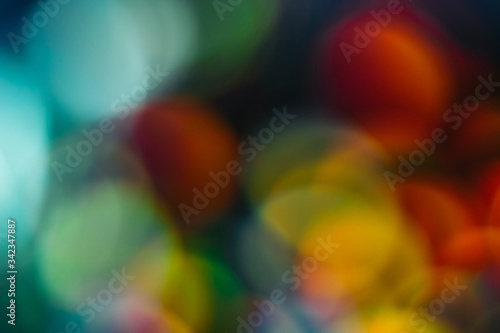 Colorful like parrot abstract composition. Yellow, green, orange Macro
