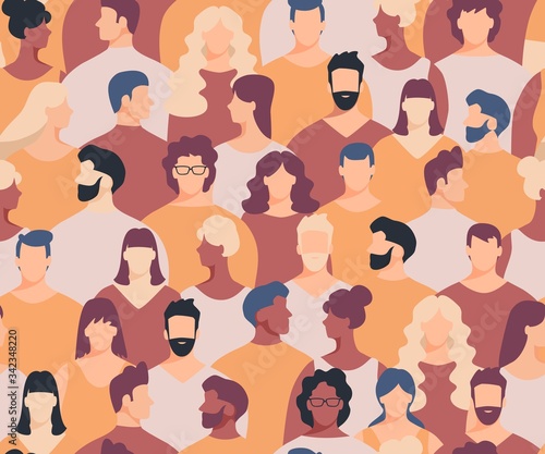 crowd seamless pattern