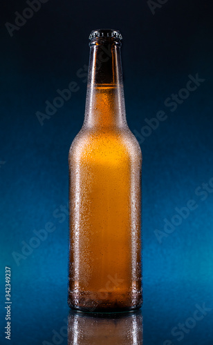 Bottle of beer with dark background