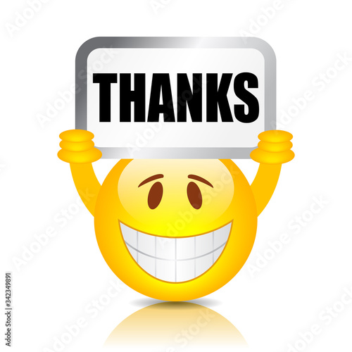 Emoji holding thanks sign
