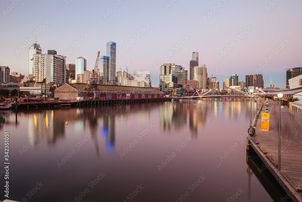 Melbourne Skyline From South Wharf