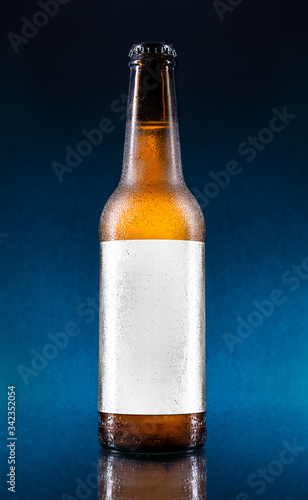 bottle of beer with blank label