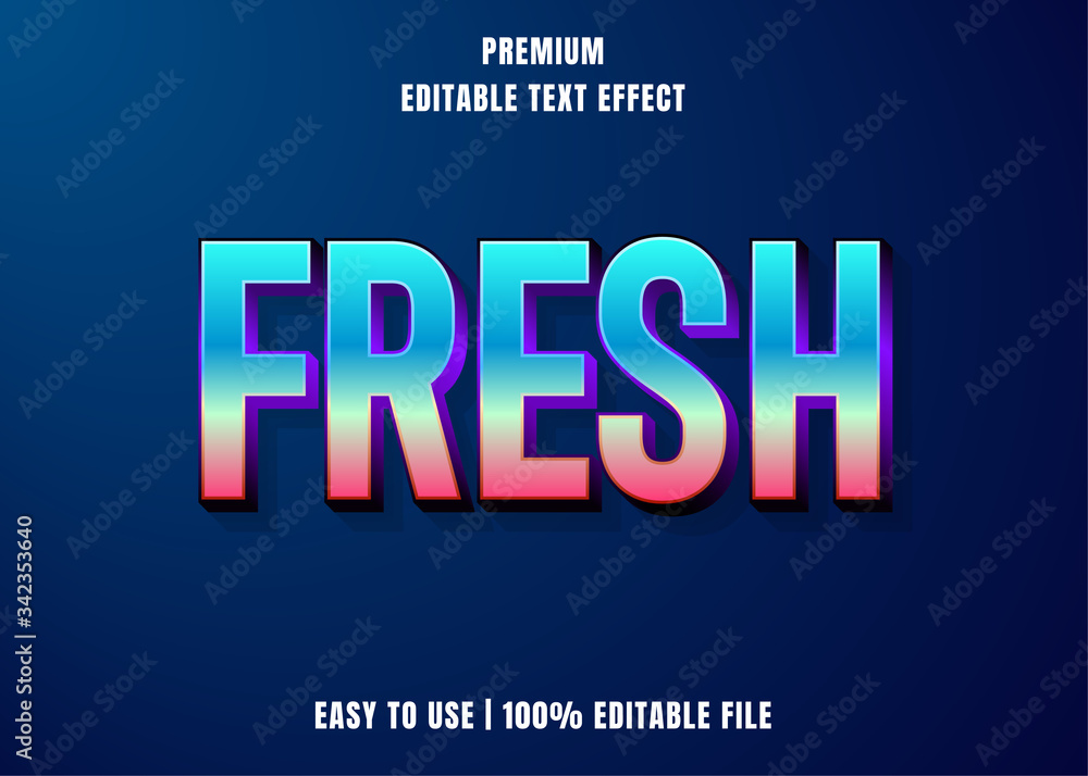 Obraz Fresh, Editable Text Effect Font Style
