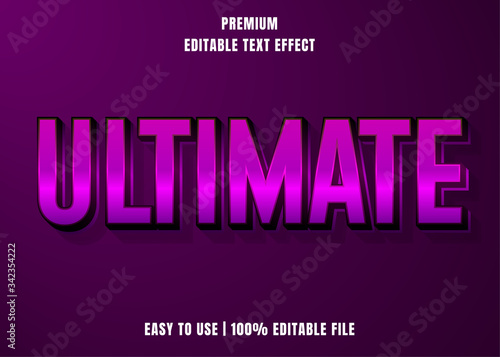 Ultimate, Editable Text Effect Font Style