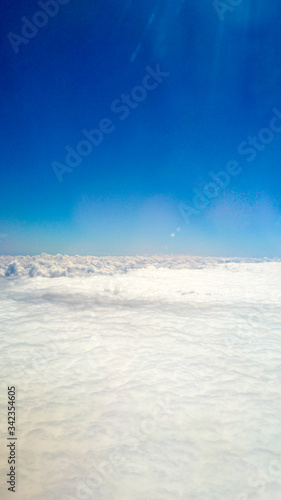 Aerial view of clouds from airplane window, South Africa © Danielle