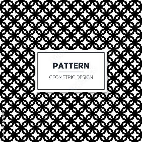 Seamless geometric black and white pattern