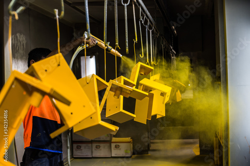 Spray paint product powder coating