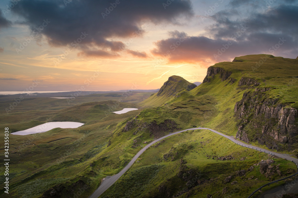 Fototapete mit Quiraing, Skye Island, Scotland #342355038