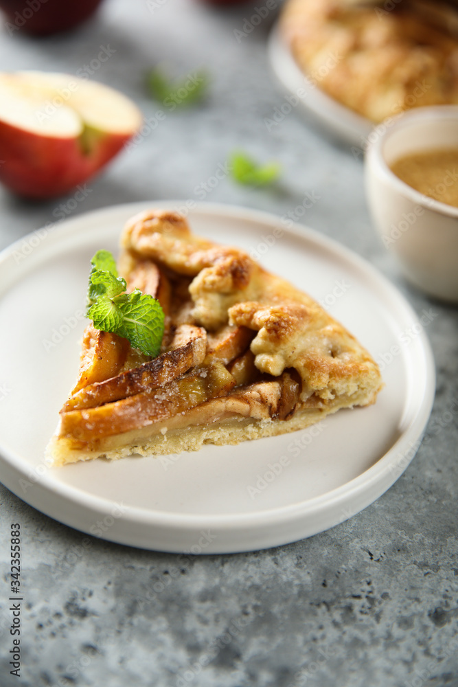 Homemade apple pie with cinnamon Homemade apple pie with cinnamon