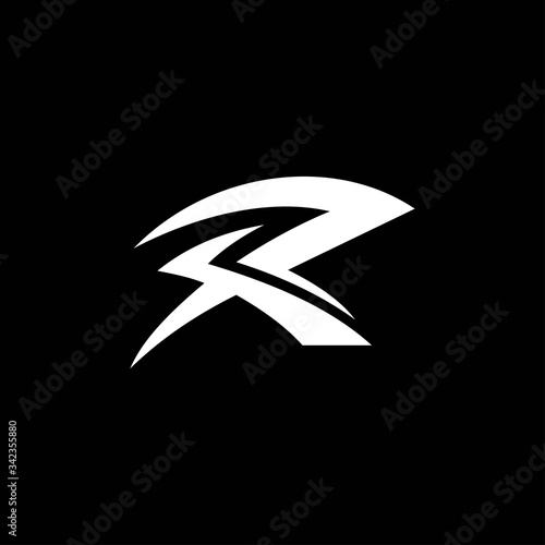 Initial letter ra or ar logo design template