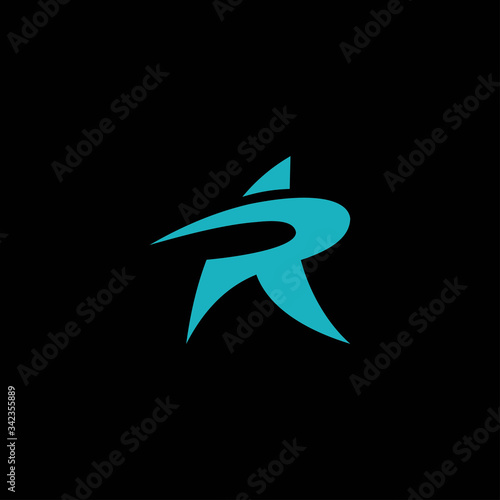 Initial letter ra or ar logo design template