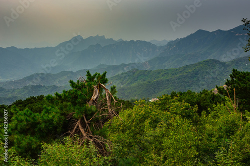 An old and ancient part of the Great Wall of China photo