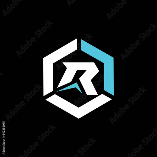 Initial letter ra or ar logo vector design template

