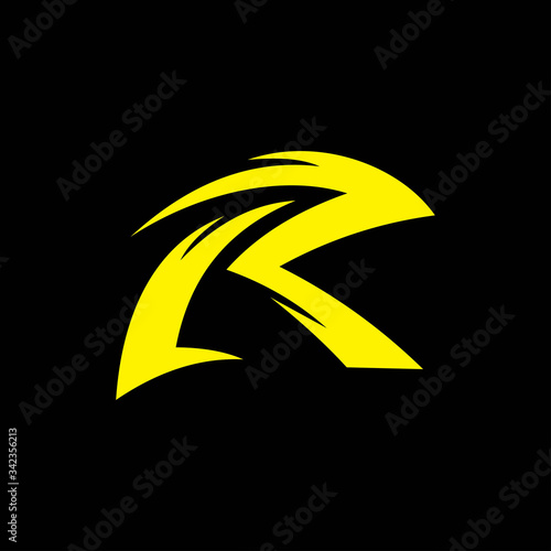 Initial letter ra or ar logo vector design template
