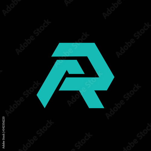Initial letter ra or ar logo vector design template

