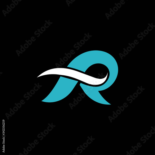 Initial letter ra or ar logo vector design template
