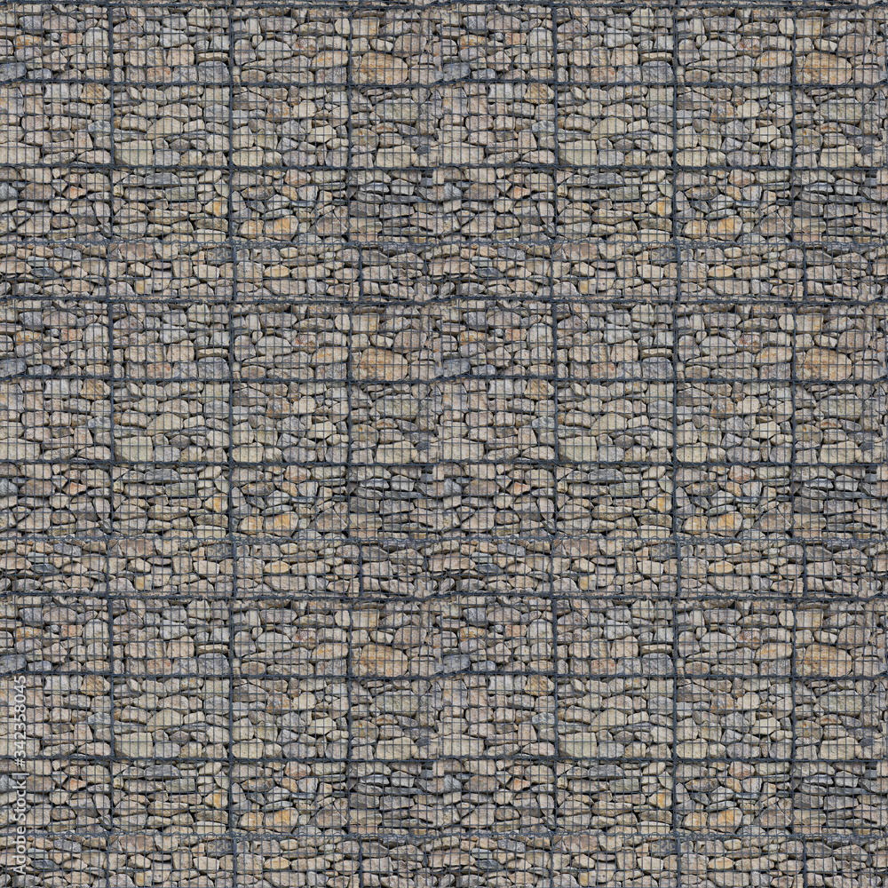 Stone Gabion Wall Seamless Texture Background Stock Photo Adobe Stock