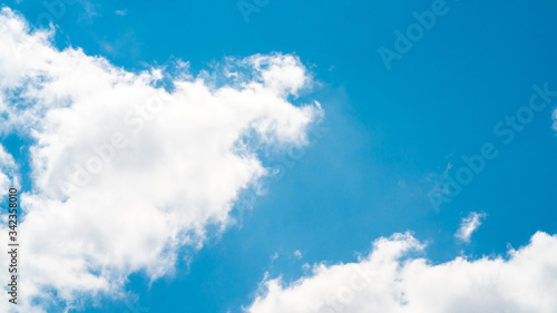 Close-up beautiful blue sky with clouds background.