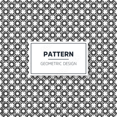 Seamless geometric black and white pattern