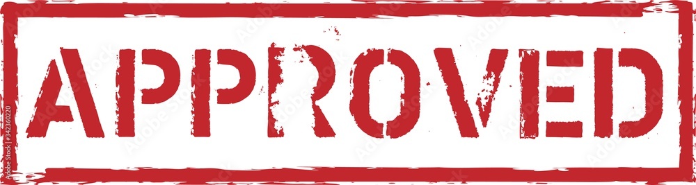Grungy Approved Stamp red approved square rubber stamp on white background Grungy Approved Stamp red approved square rubber stamp on white background
