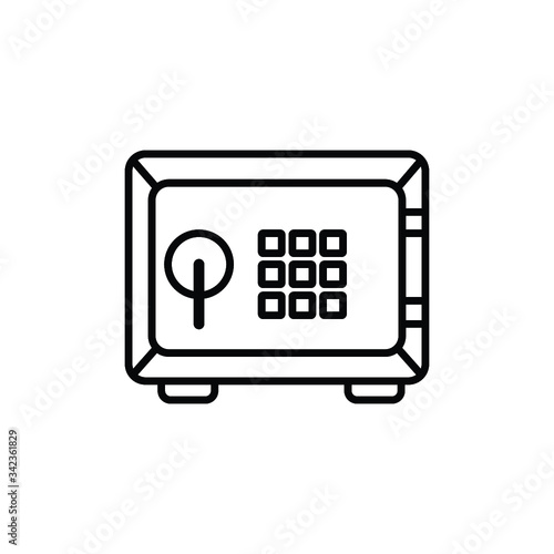 Money safe icon vector illustration