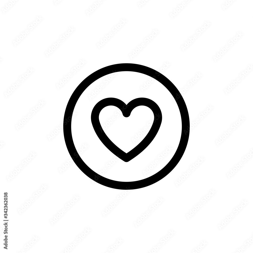 Love Button User Interface Outline Icon Logo Vector Illustration
Love Button User Interface Outline Icon Logo Vector Illustration