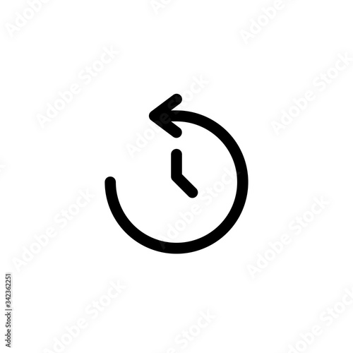 History User Interface Outline Icon Logo Vector Illustration
