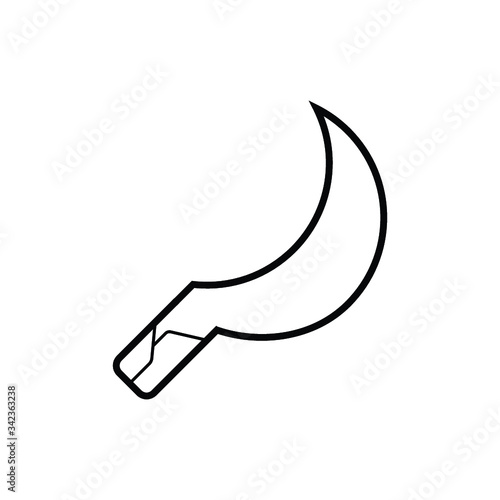  Sickle icon vector illustration photo