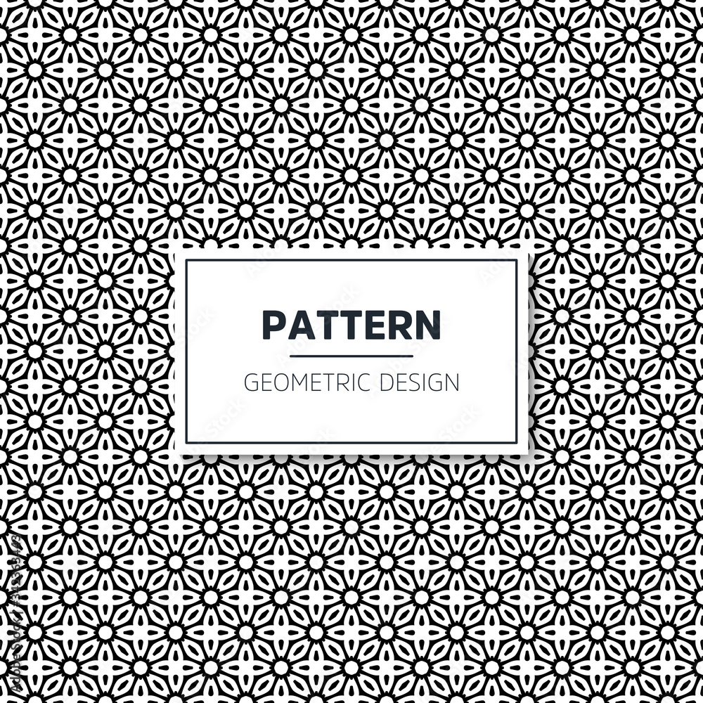 Seamless geometric black and white pattern