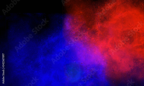 Abstract colorful cosmos illustration. Abstract creative cosmic background with stars. Design templates for social media, wallpaper, poster, card design and more