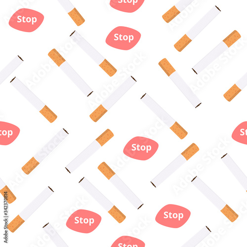 Cigarette butt vector background pattern