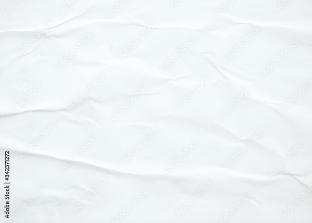 Fototapeta premium White crumpled paper texture background