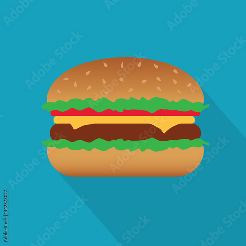 tasty burger icon- vector illustration