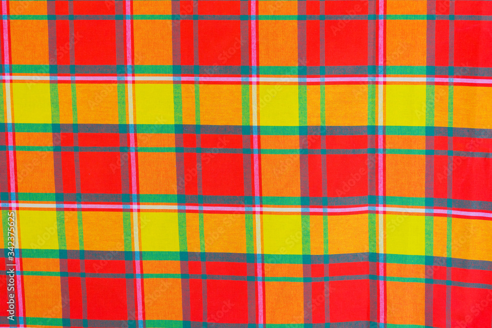 Madras cloth from Sainte-Anne, Grande-Terre, Guadeloupe Stock-Foto